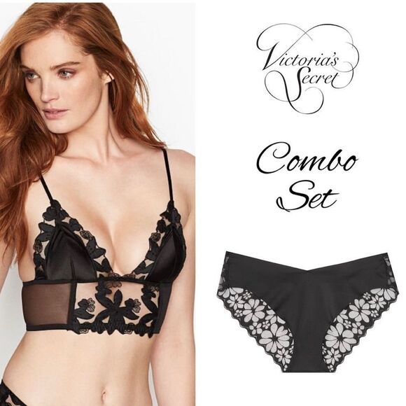 Victoria’s Secret Very Sexy Bralette & No Show Mesh Back Bikini Panty Set M/L - Picture 2 of 6